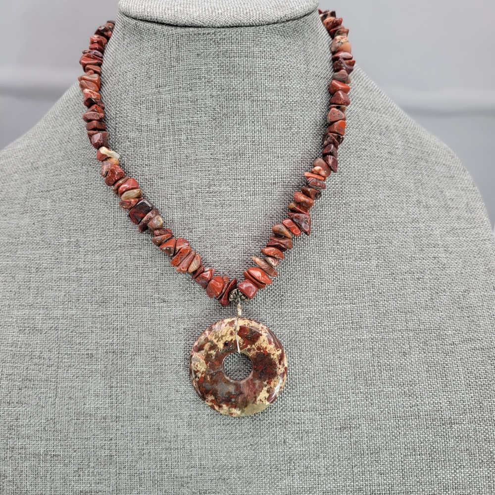 Hand Crafted Red Jasper Necklace